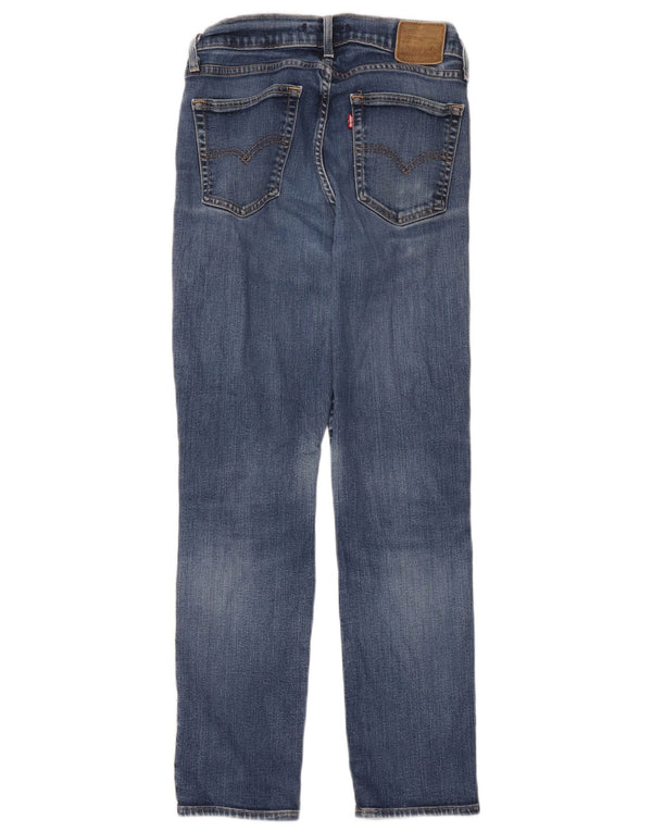 Damskie jeansy Levi's 724 w trudnej sytuacji z wysokim stanem, W30 L30, niebieska bawełna