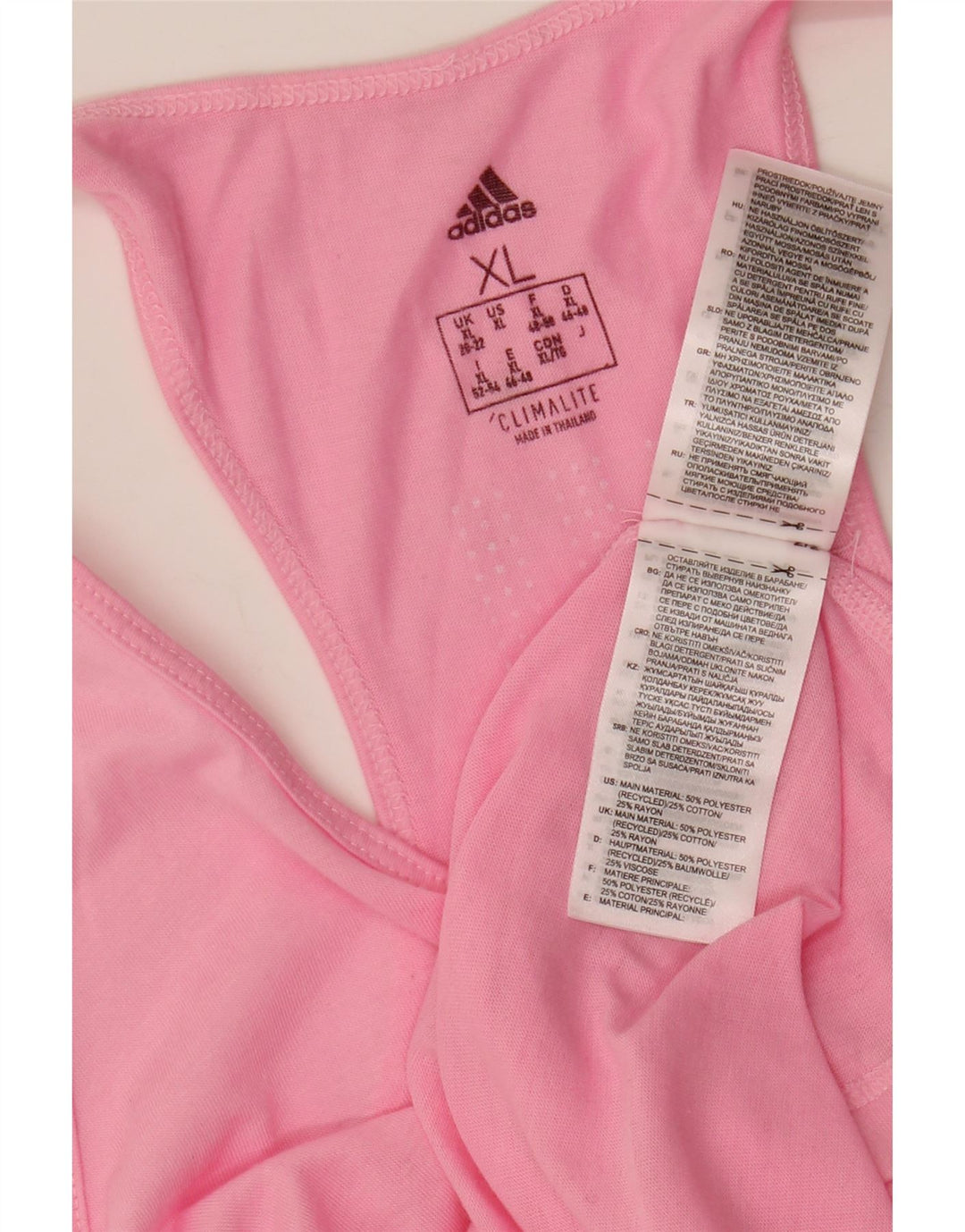 Damski top ADIDAS Climalite z kamizelką, UK 20/22 XL, różowy poliester