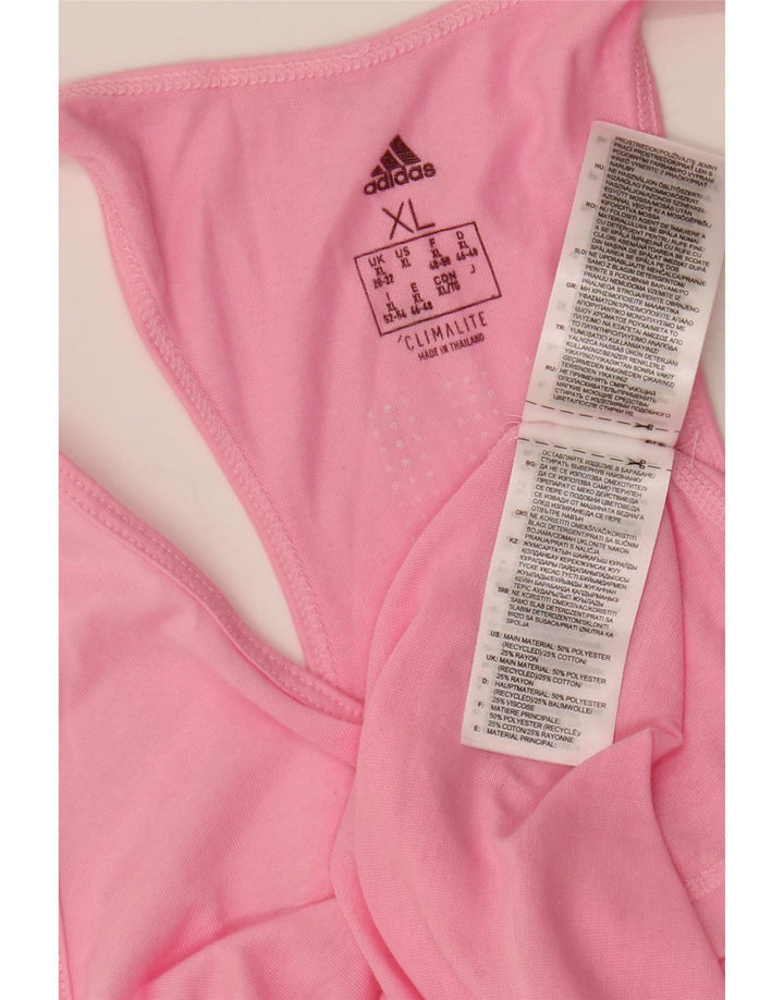 Damski top ADIDAS Climalite z kamizelką, UK 20/22 XL, różowy poliester
