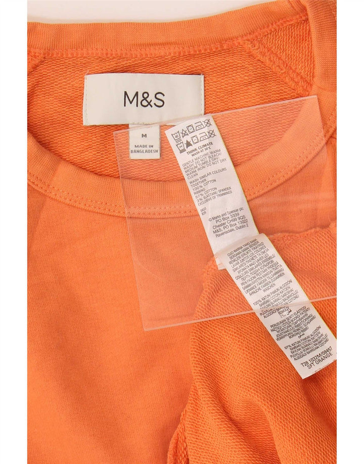 Marks & Spencer Męska bluza dresowa, średnia, pomarańczowa, bawełniana