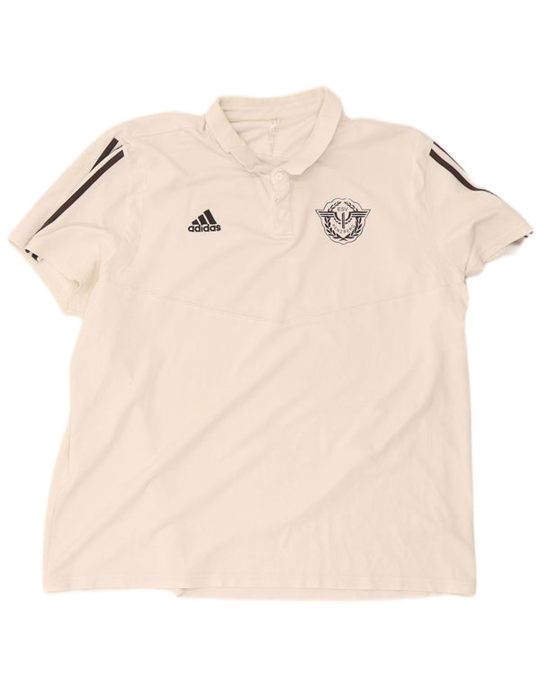 Adidas Męska koszulka polo ESV Penzberg Regular Fit 3XL Biała bawełna