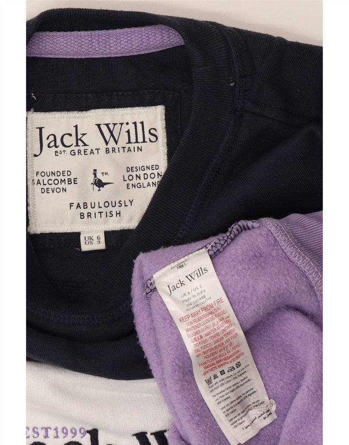 Damska bluza z grafiką Jack Wills, UK 6 XS, wielokolorowa
