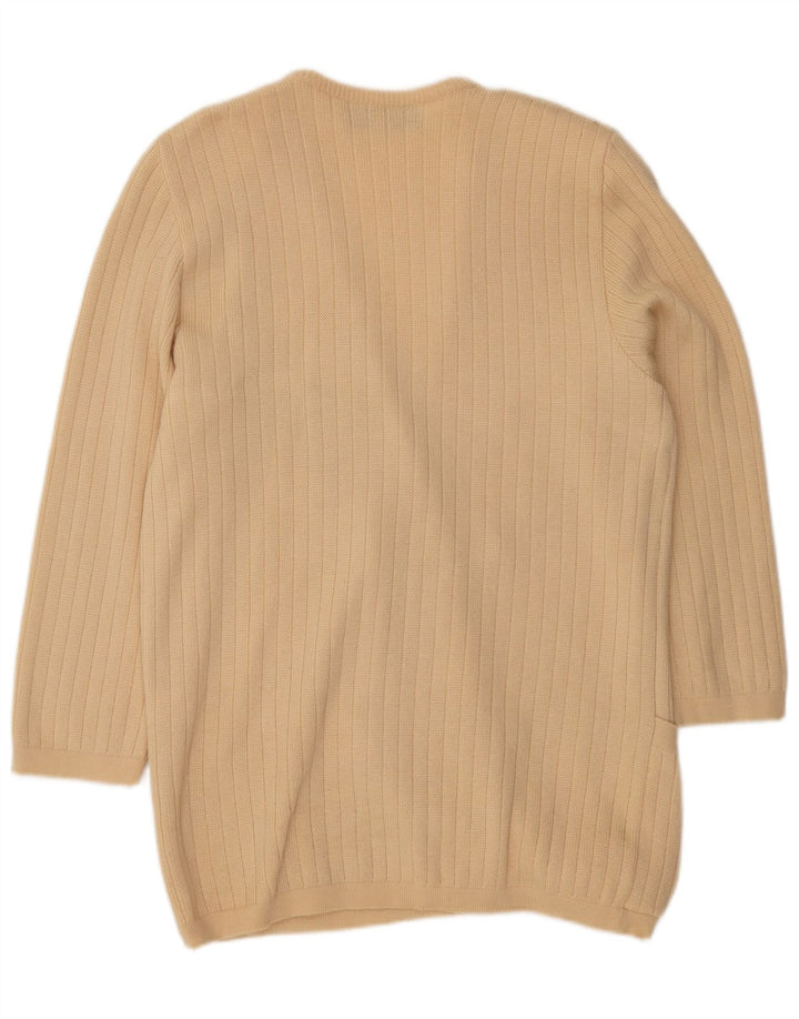 Damski sweter St. Germain Graphic Longline Cardigan IT 48 XL Beżowa wełna