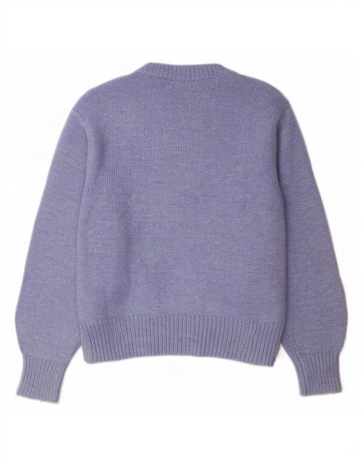 Marks & Spencer Damski sweter oversize z okrągłym dekoltem, UK 14, średni niebieski