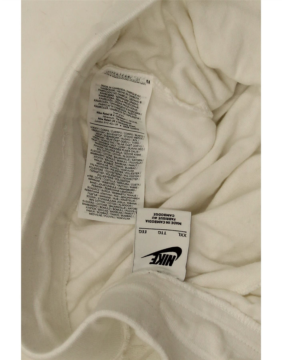 Męskie spodnie dresowe Nike Joggers 2XL Biała bawełna