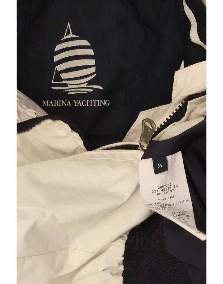 Męska kurtka bomber Marina Yachting UK 54 2XL Biały poliester z blokami kolorów