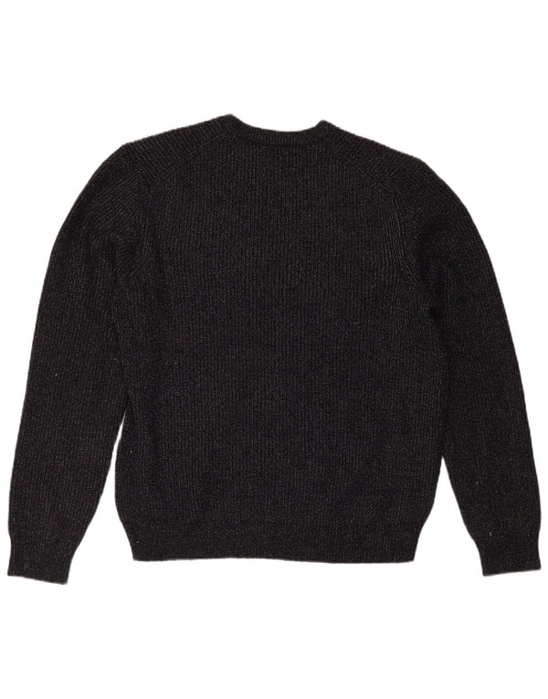 Marks & Spencer Mens Crew Neck Jumper Sweater Medium Black Flecked