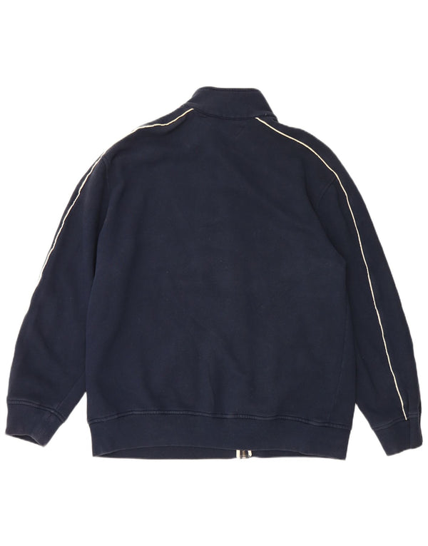 Męska kurtka dresowa Tommy Hilfiger z grafiką XL, granatowa, bawełniana