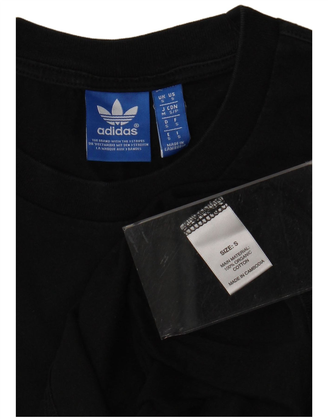 Męski T-shirt z grafiką ADIDAS, mały, czarny, bawełniany