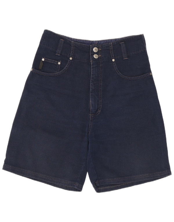 Damskie spodenki jeansowe z wysokim stanem Revanche EU 38 Medium W30 Granatowa bawełna