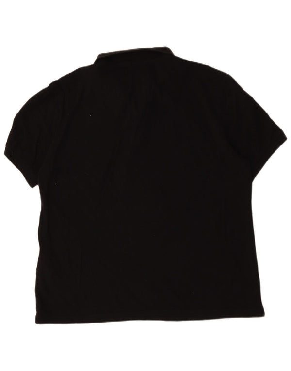 Męska koszulka polo Massimo Dutti 2XL, czarna, bawełniana