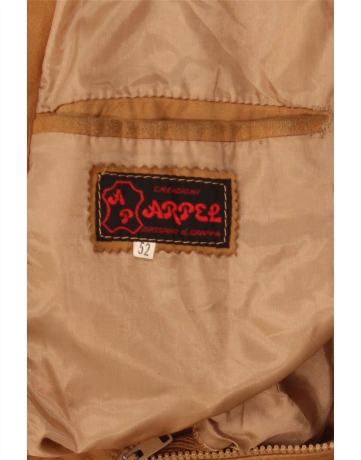 Męska zamszowa kurtka bomberka Arpel IT 52 XL, brązowa skóra