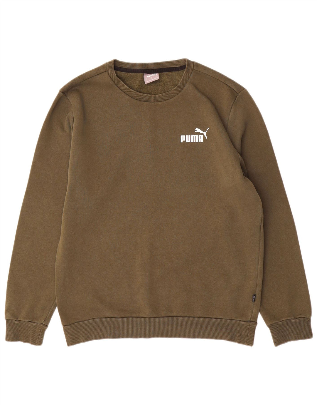 Męski sweter PUMA, mały, bawełniany khaki