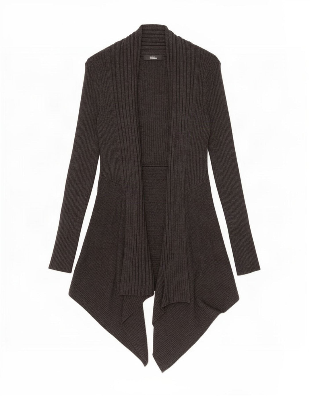 Marks & Spencer Damski sweter rozpinany o długim kroju, UK 8, mały, szary