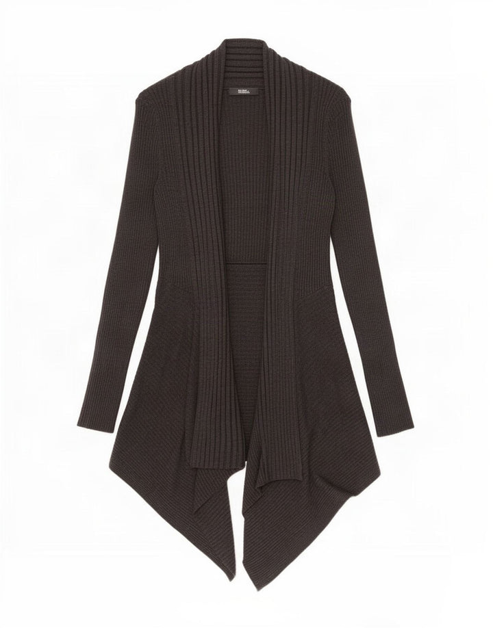Marks & Spencer Damski sweter rozpinany o długim kroju, UK 8, mały, szary