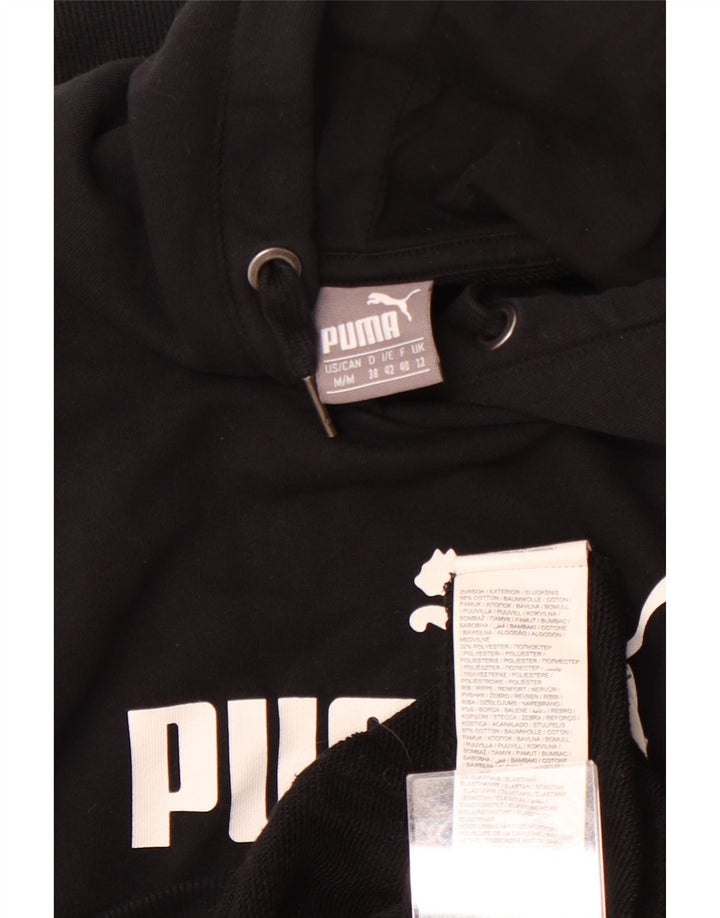 Damski sweter z kapturem i grafiką PUMA UK 12, średni czarny, bawełniany