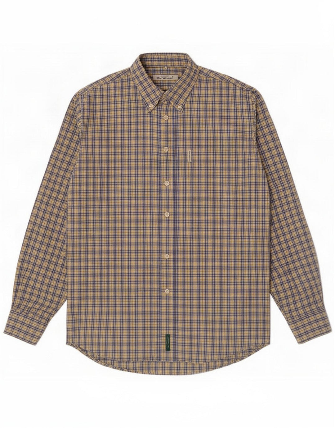 Ben Sherman Koszula męska, duża, niebieska, bawełniana w kratkę