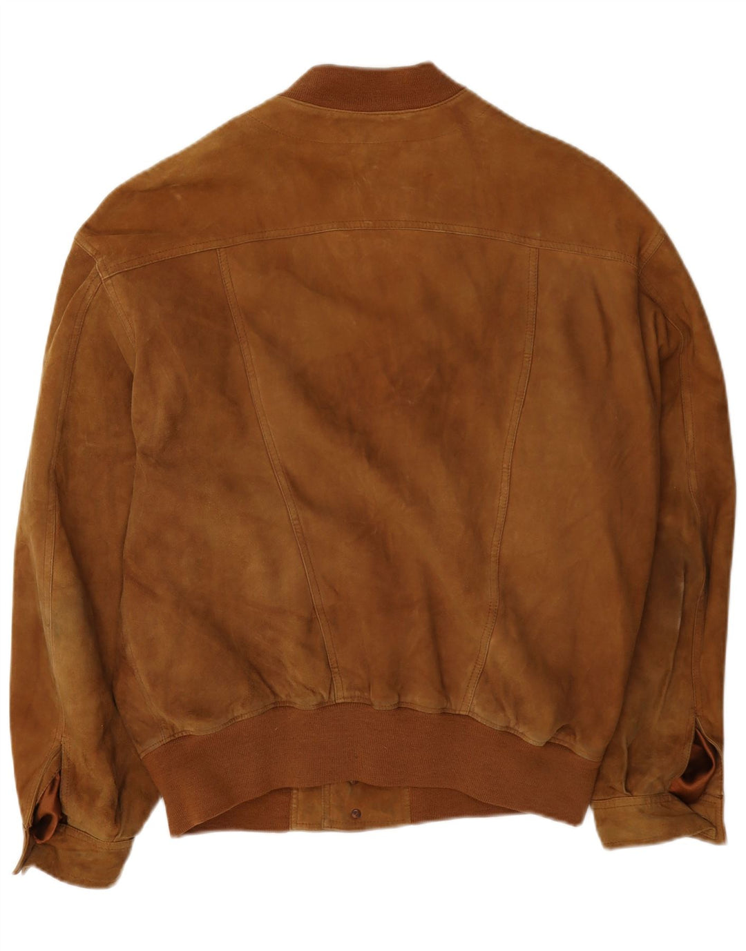 Vintage męska zamszowa kurtka bomber IT 46 mała beżowa skóra