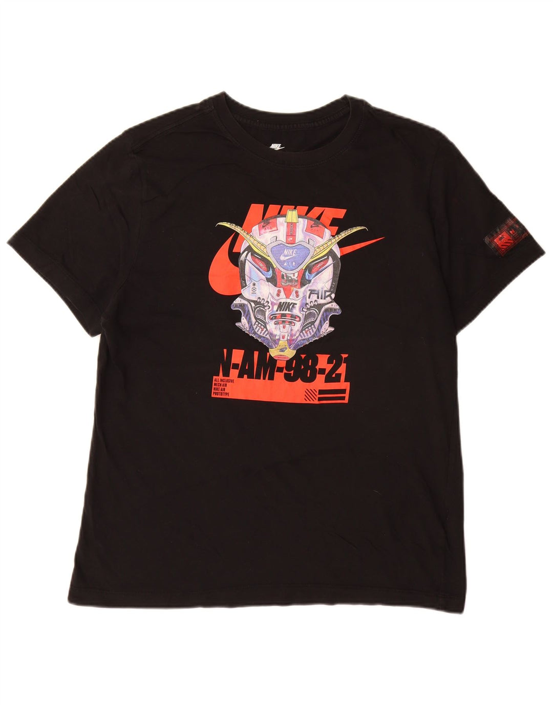 Męski T-shirt z grafiką Nike, duży, czarny, bawełniany