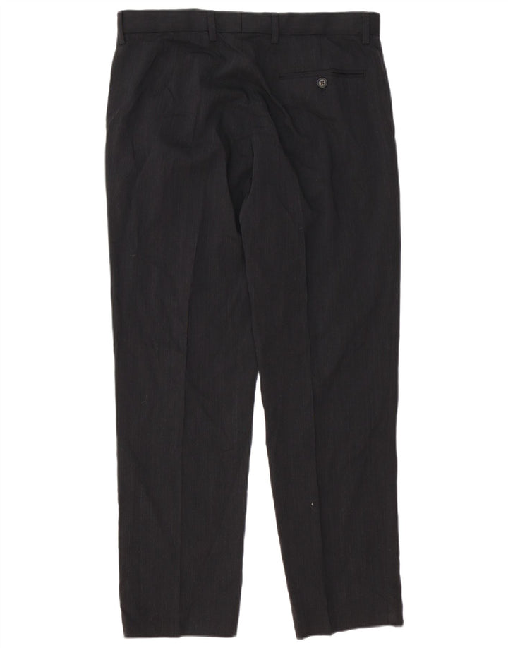 Damskie spodnie garniturowe Marks & Spencer Straight Regular W32 L29 Czarne