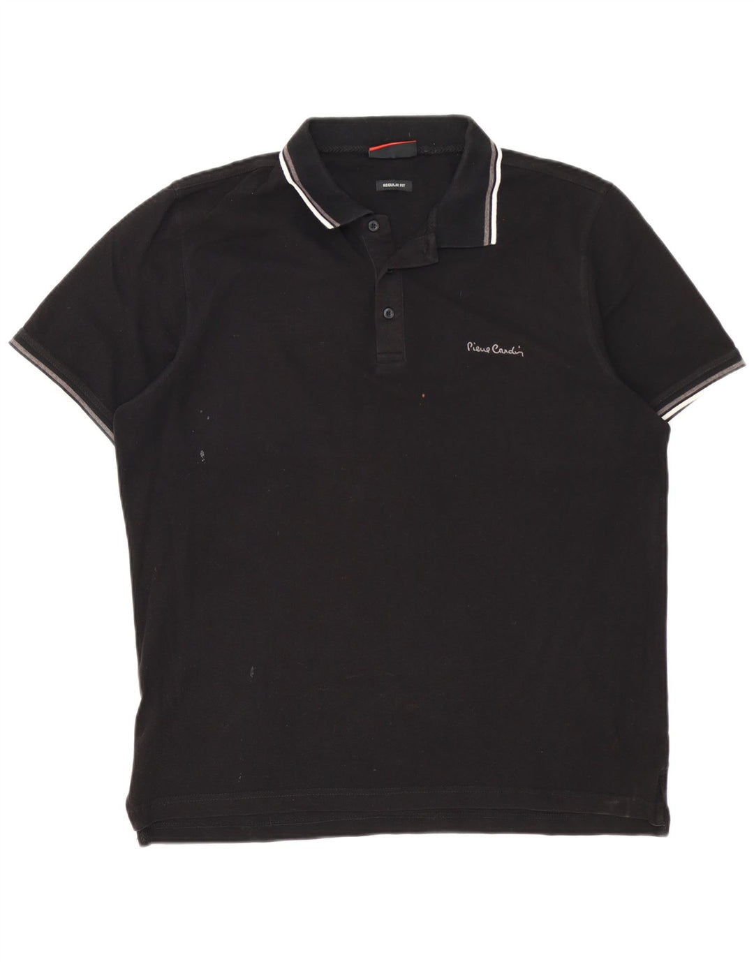 Męska koszulka polo Regular Pierre Cardin XL, czarna, bawełniana