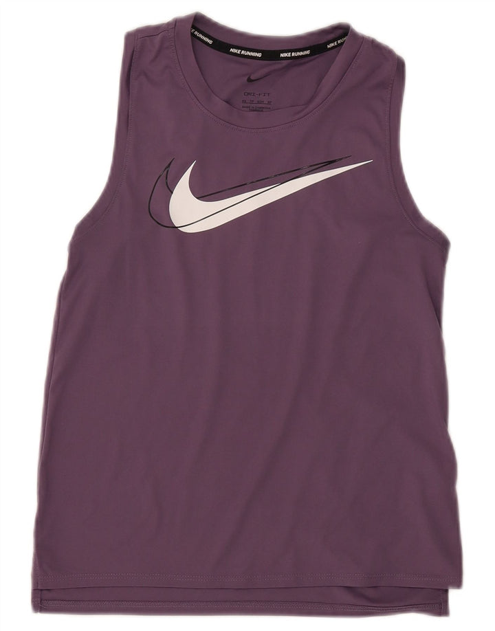 Damska kamizelka NIKE Dri Fit Graphic Top UK 6 XS Fioletowy poliester