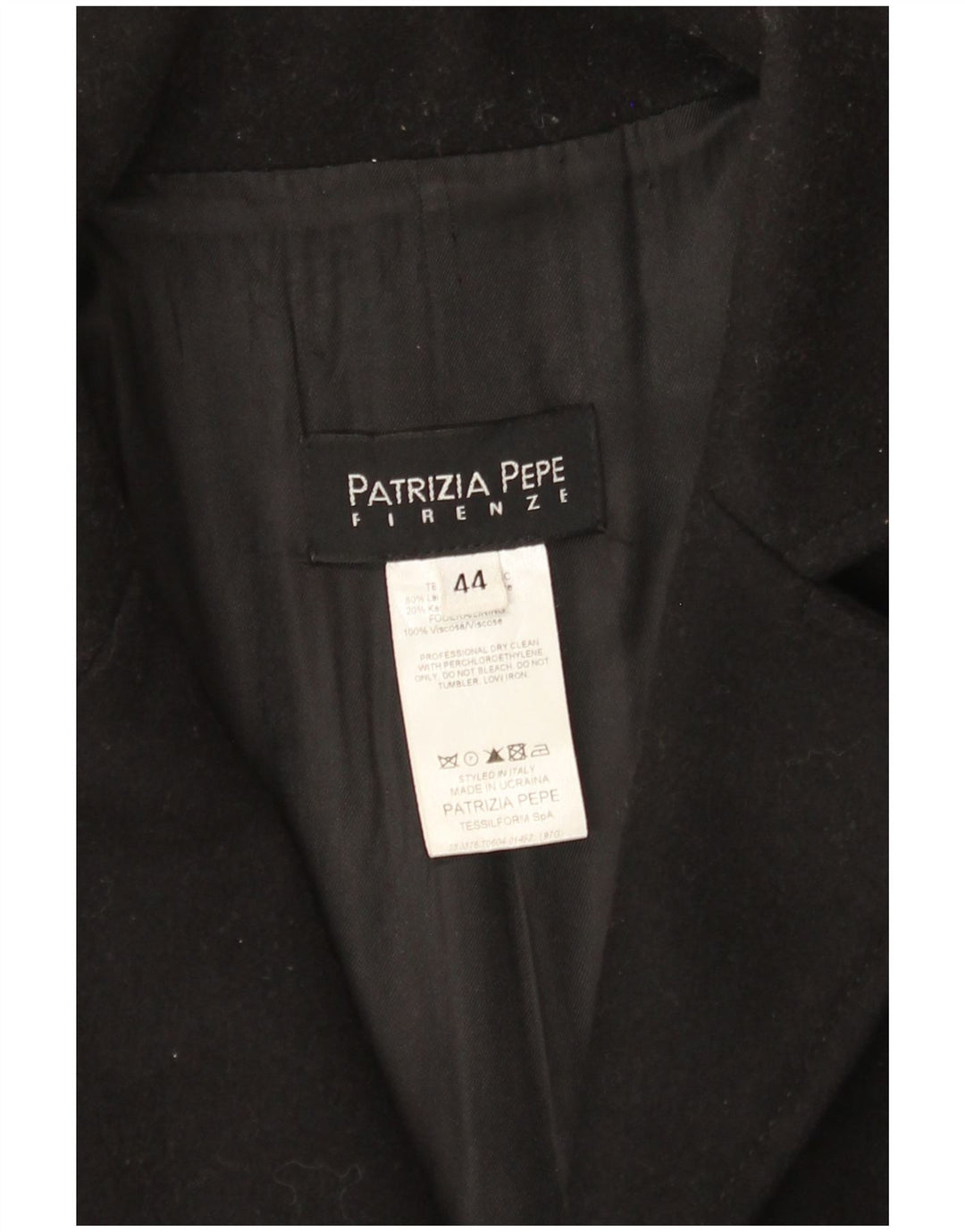 PATRIZIA PEPE Womens Overcoat IT 44 Medium Black Wool