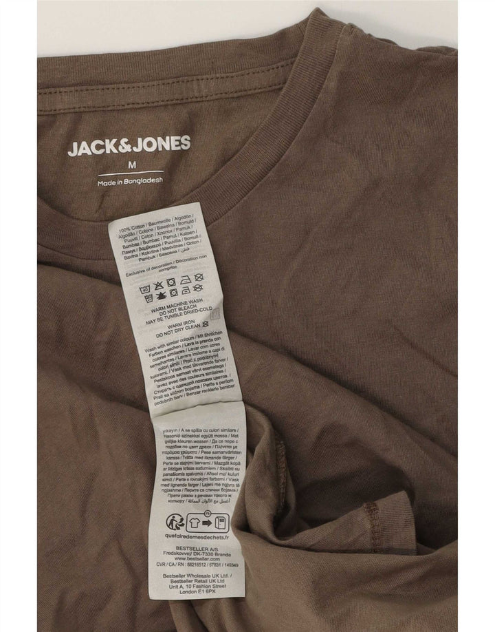 T-shirt męski Jack & Jones, bawełniany, średnio brązowy