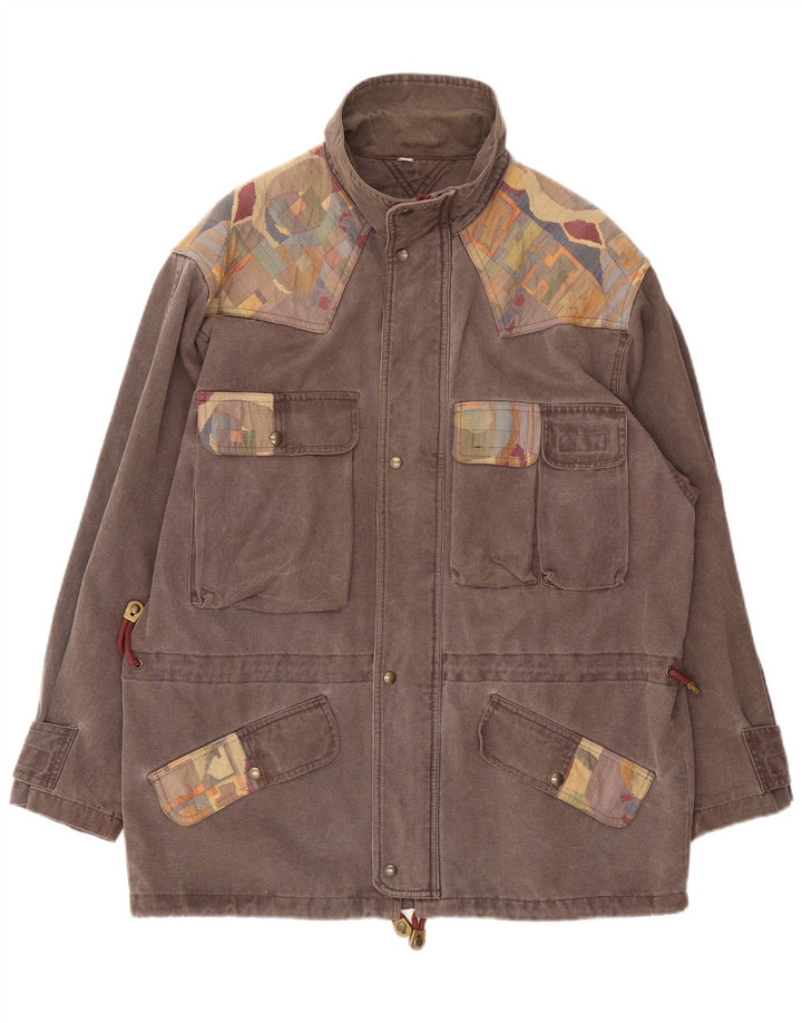 SALEWA Męska kurtka użytkowa UK 42 XL, szara, bawełniana w bloki kolorów