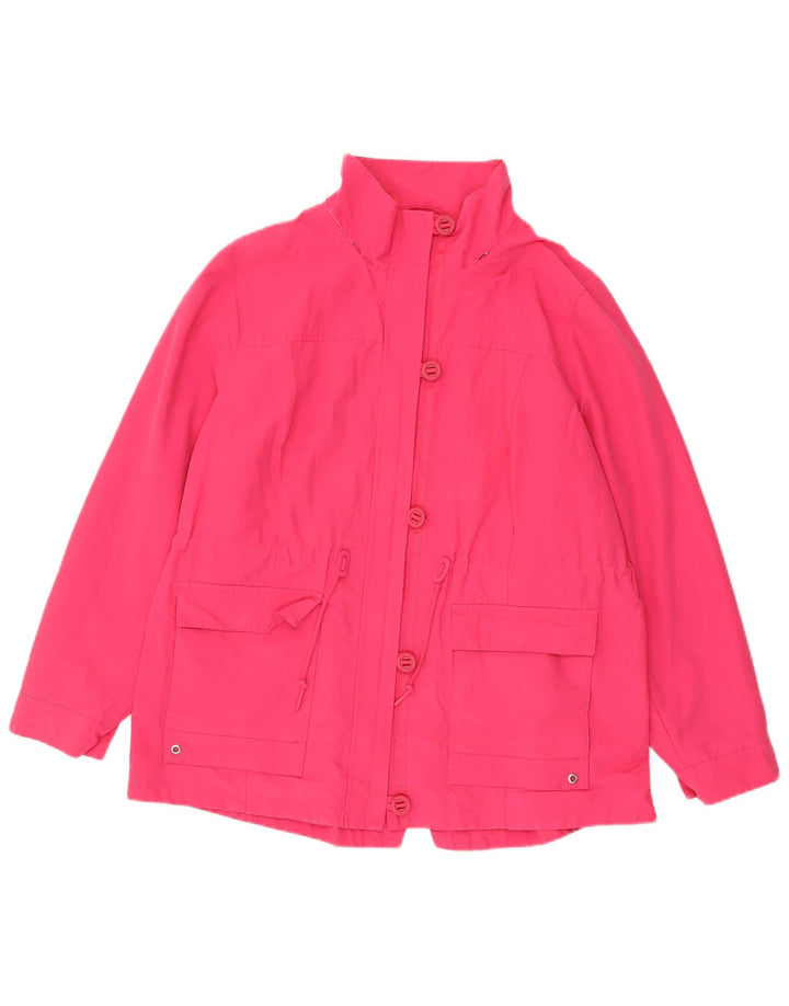Marks & Spencer Damska kurtka oversize UK 18 XL, różowa, bawełniana