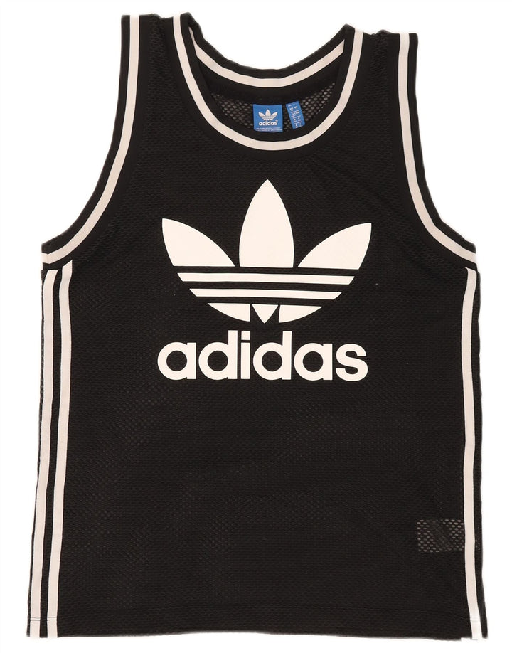 Damska kamizelka graficzna Adidas Top UK 12 Średni czarny poliester