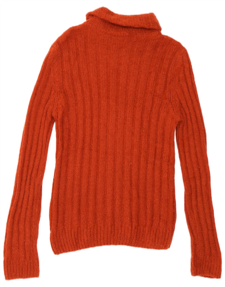 Sweter damski Massimo Dutti z wywijanym dekoltem UK 14, duży pomarańczowy
