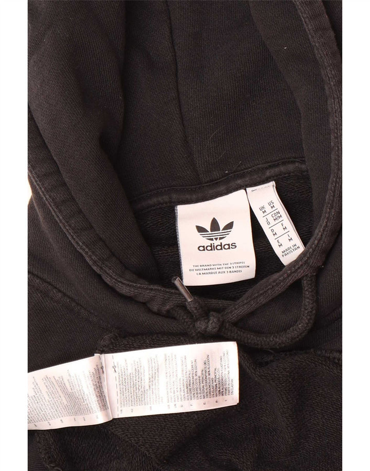 Męska bluza z kapturem Adidas, średnia czarna bawełna