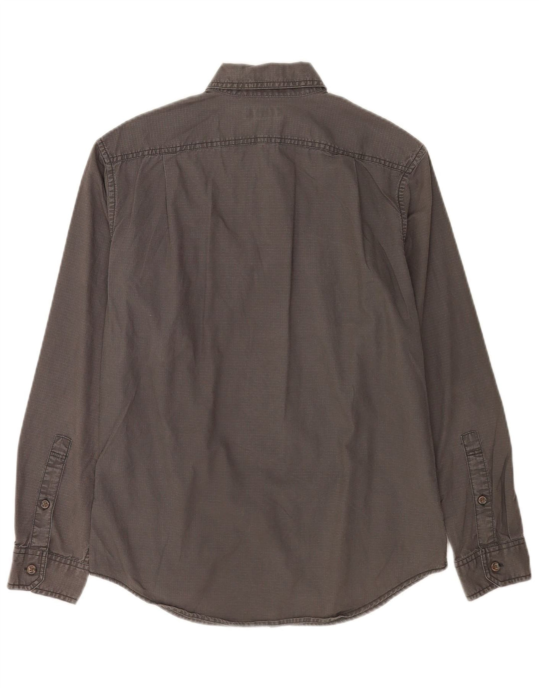 Męska koszula o klasycznym kroju Eddie Bauer, mała, szara, bawełniana