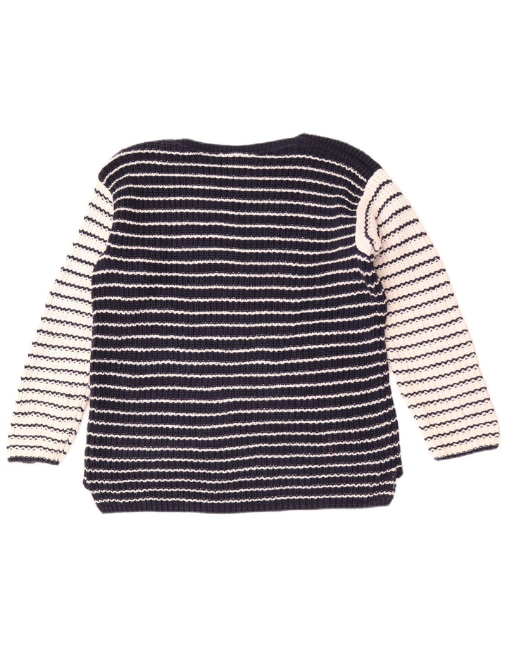 Marks & Spencer Damski sweter z dekoltem w łódkę, UK 14, średni granatowy