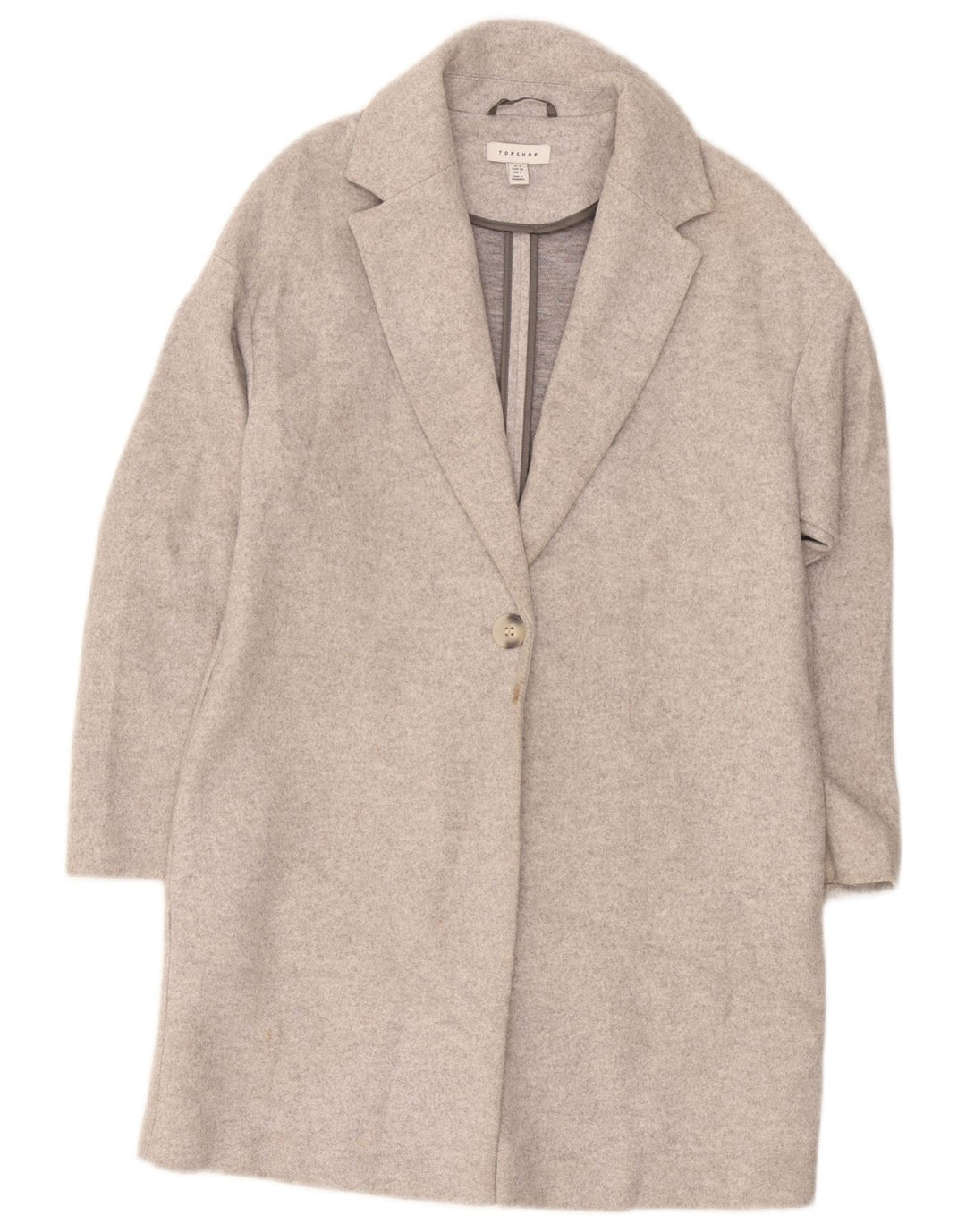 Topshop damski płaszcz oversize UK 8, mały, szary, poliester