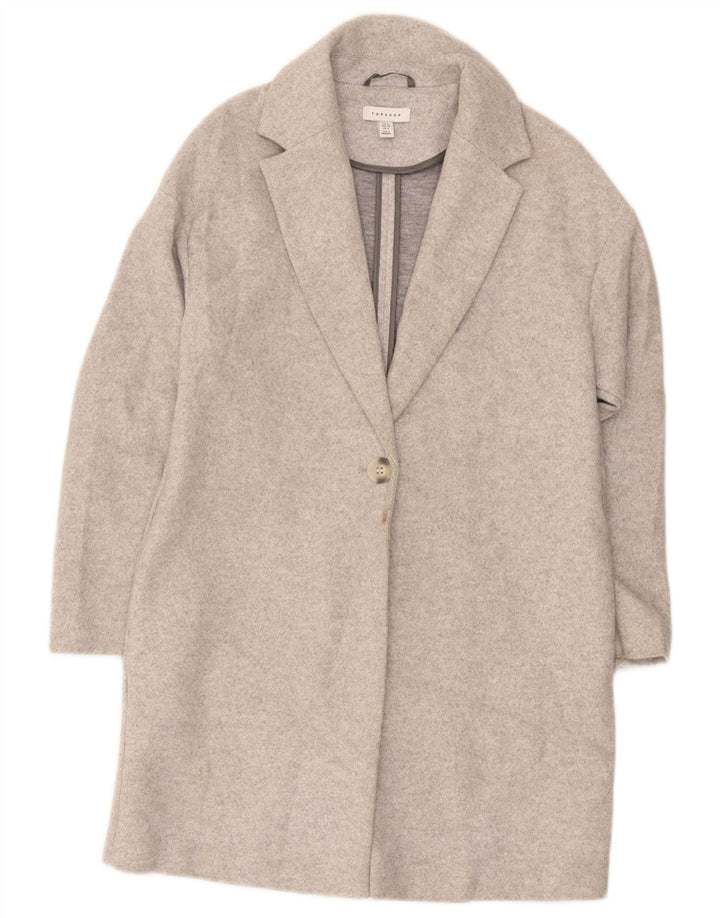 Topshop damski płaszcz oversize UK 8, mały, szary, poliester