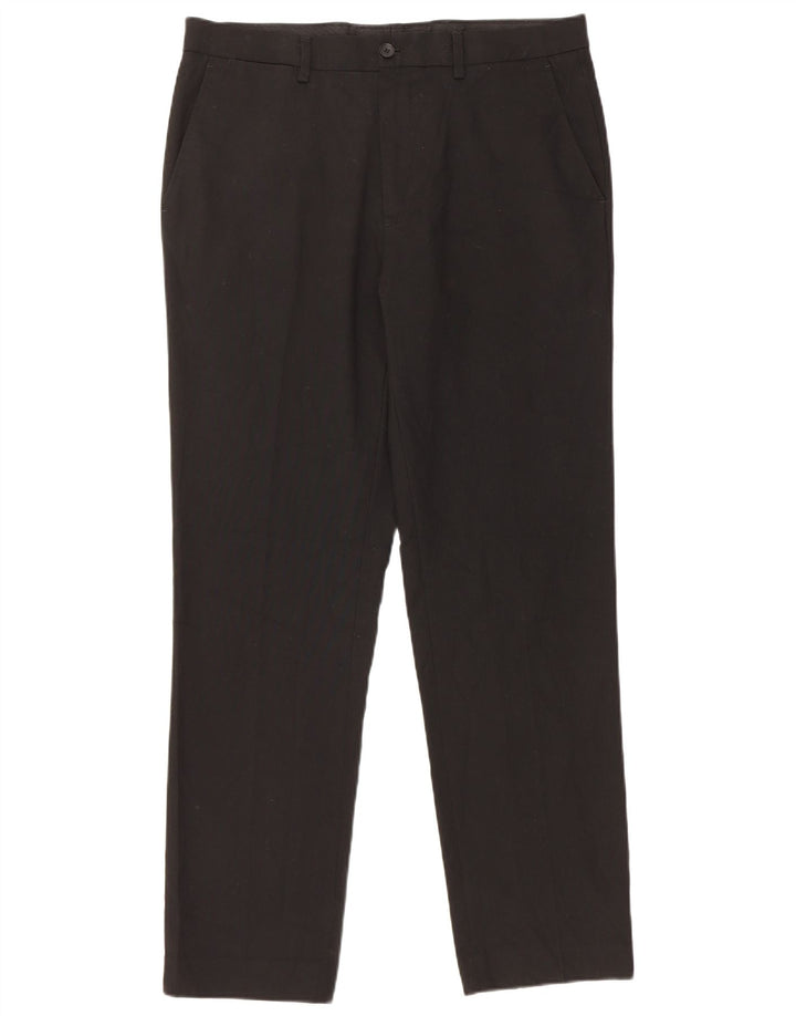 Męskie spodnie chino MARKS & SPENCER Slim Fit W34 L31 Czarny poliester