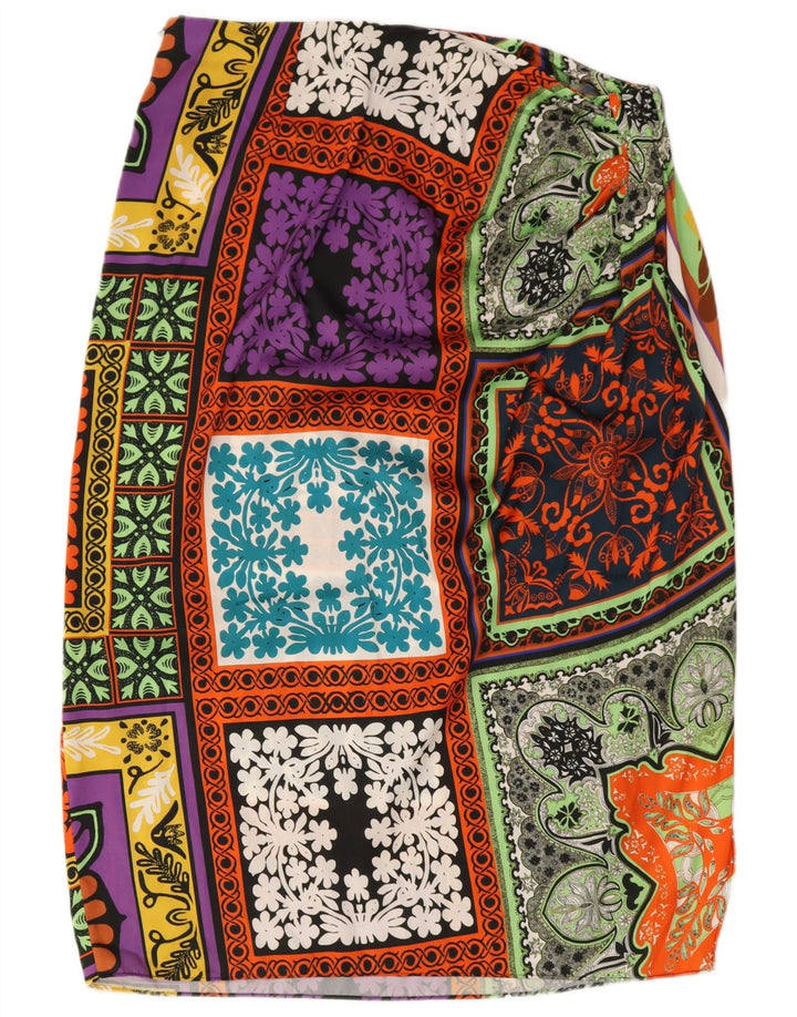 Damska spódnica midi Zara 2XL W36 Wielokolorowy patchworkowy poliester