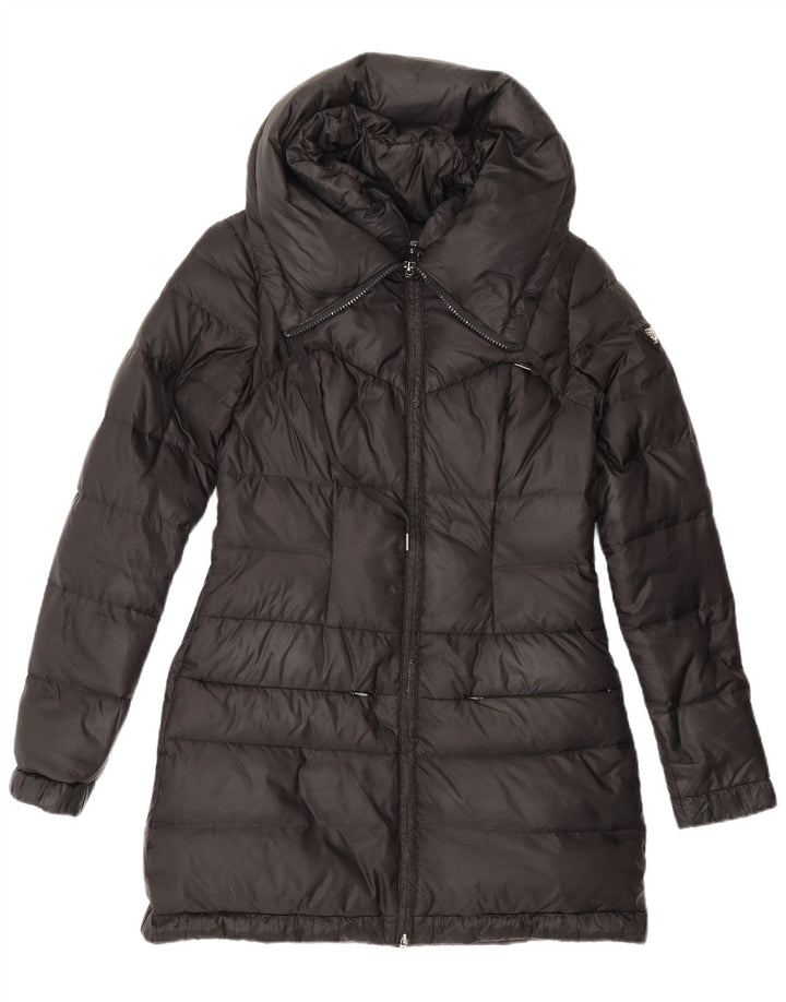 Damski płaszcz oversize Guess UK 4 XS z czarnego poliamidu