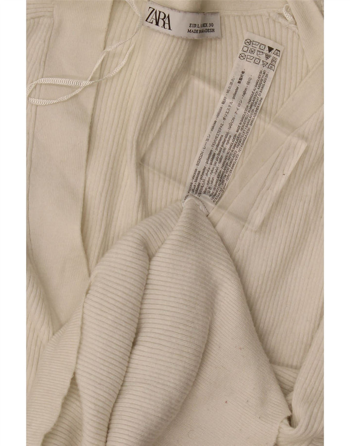 Damski sweter oversize Zara UK 16, duży, wiskoza w kolorze złamanej bieli