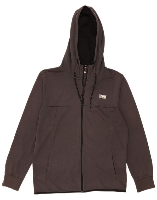 Jack & Jones Mens Zip Hoodie Sweater Medium Grey Polyester