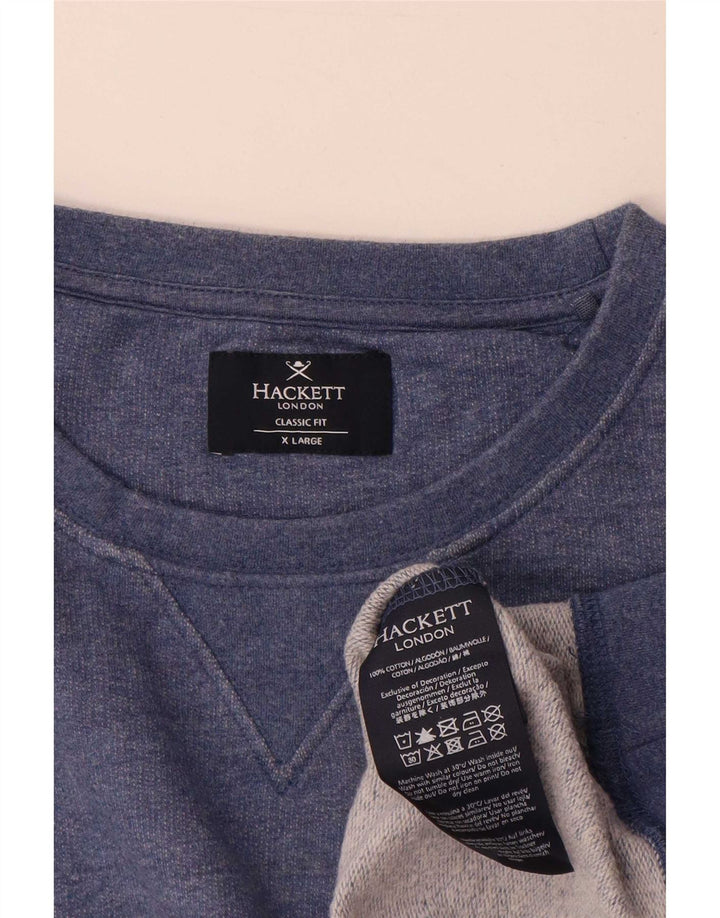 Męska bluza Hackett XL, niebieska, bawełniana