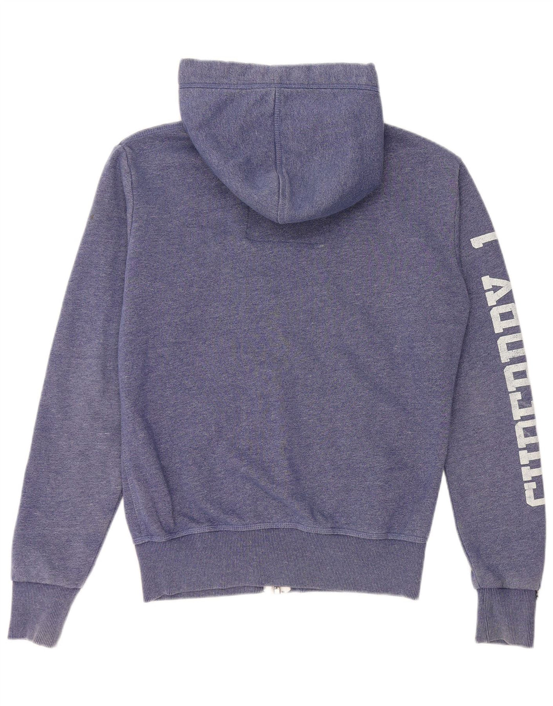 SUPERDRY Męski sweter z kapturem i zamkiem błyskawicznym, mały, niebieski, bawełniany