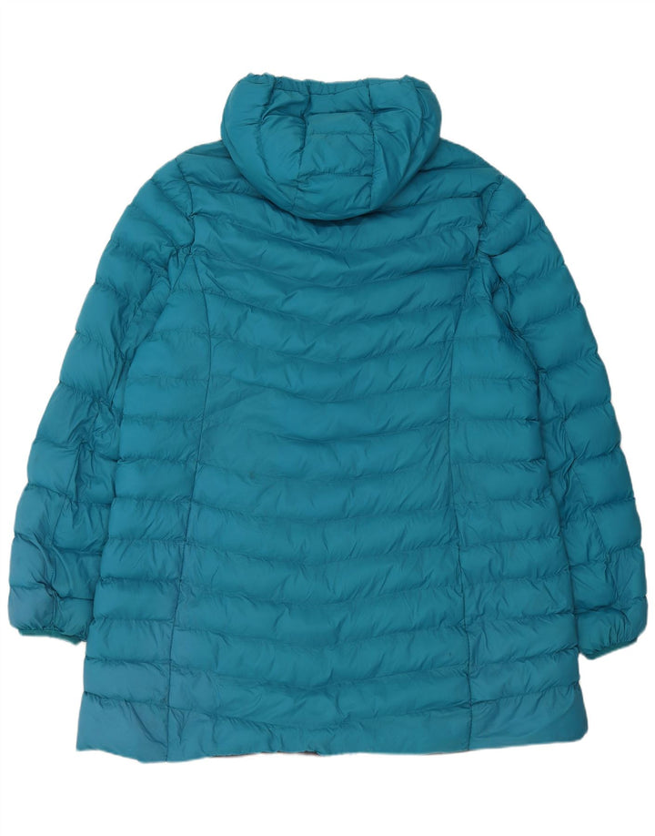 Damski ocieplany płaszcz z kapturem Mountain Warehouse UK 20 2XL Niebieski poliester