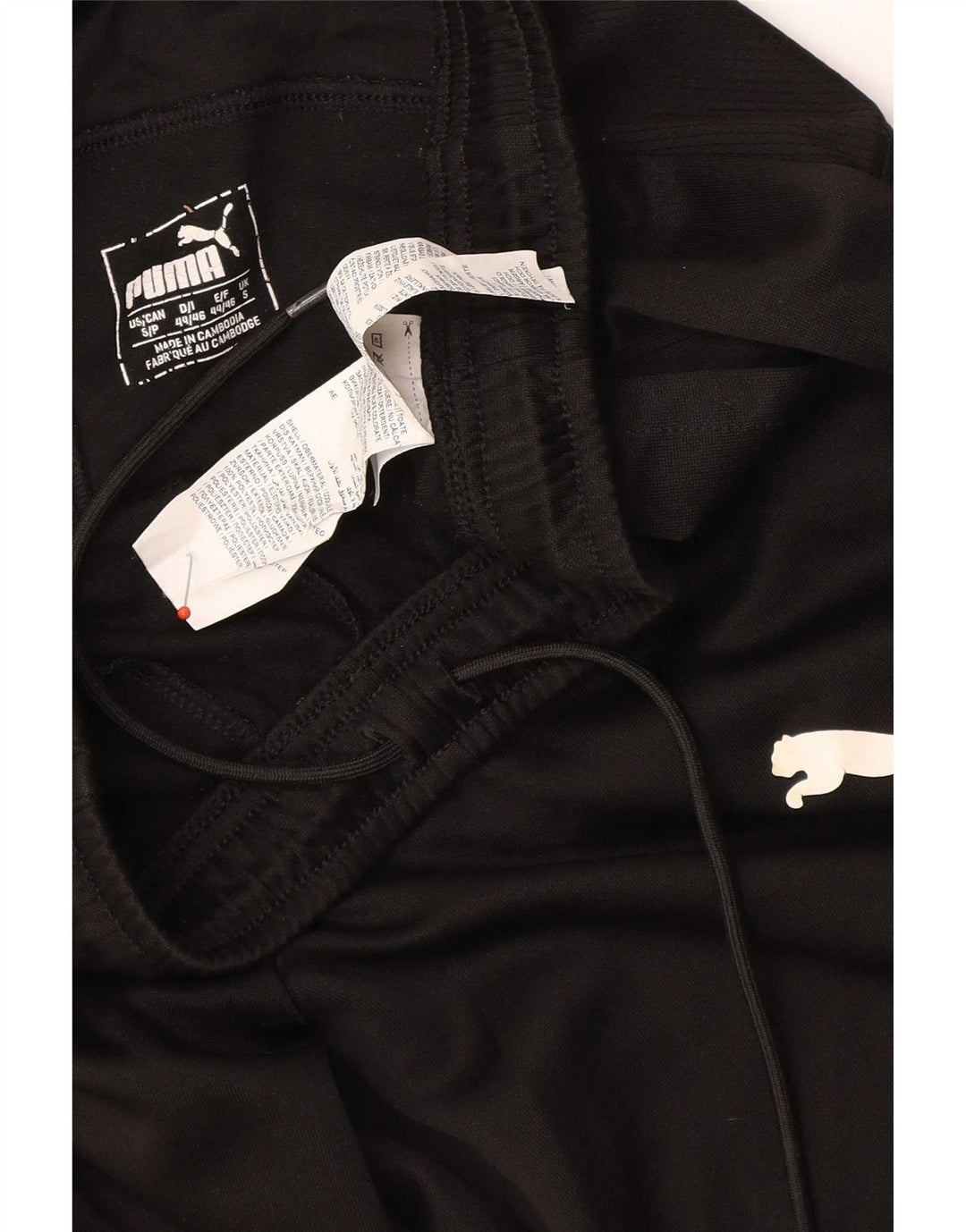 Damskie spodnie dresowe Puma UK 8, małe, czarne, poliestrowe