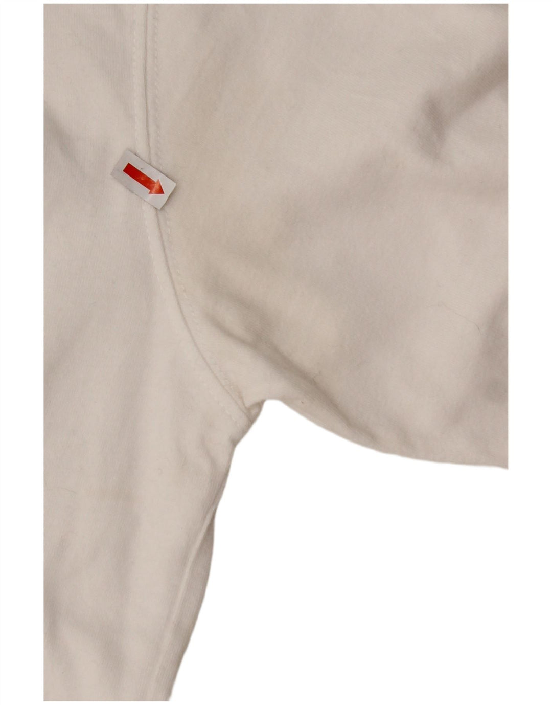 CHAMPION Mens Graphic Top Long Sleeve Large White Cotton