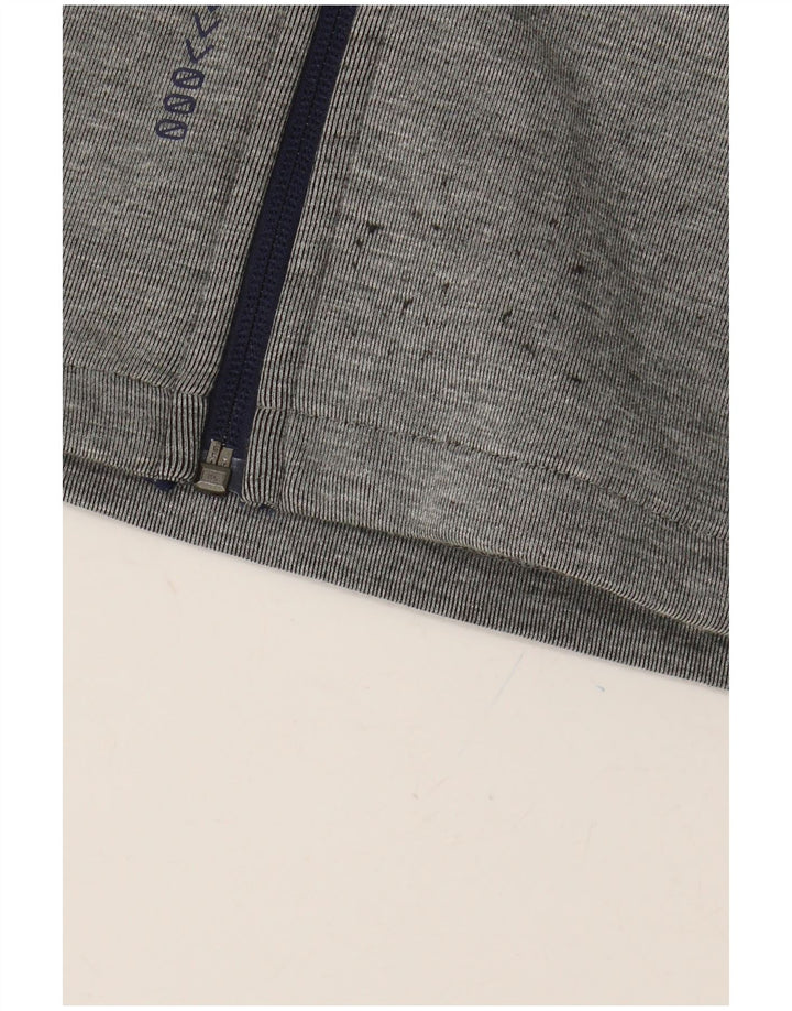 Chłopięcy sweter z kapturem i zamkiem błyskawicznym PUMA, 9-10 lat, szary poliester z blokami kolorów