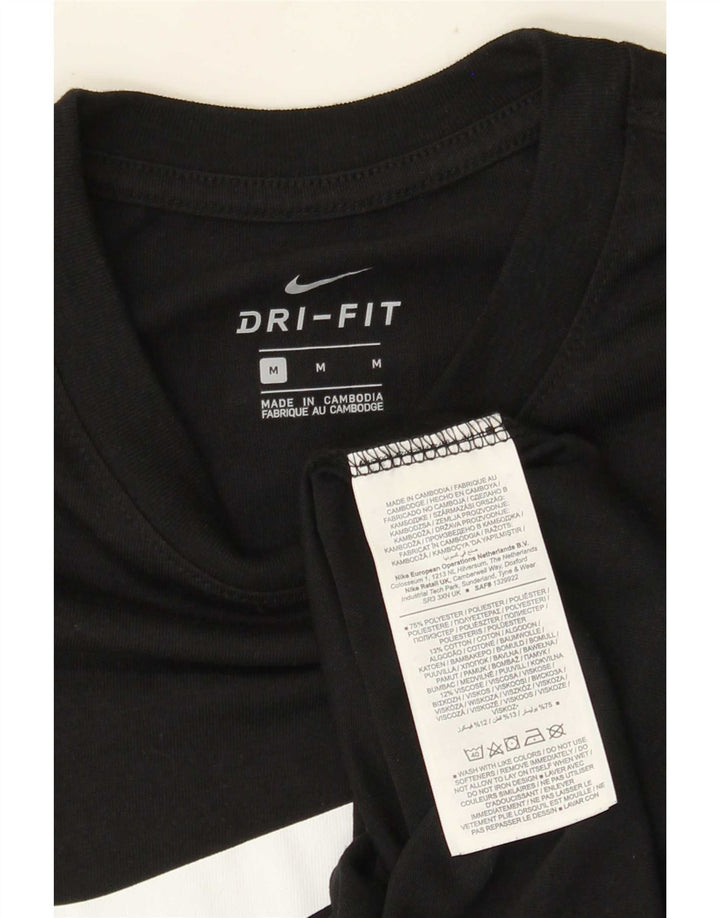 Męski T-shirt z grafiką Nike Dri Fit, średni czarny poliester