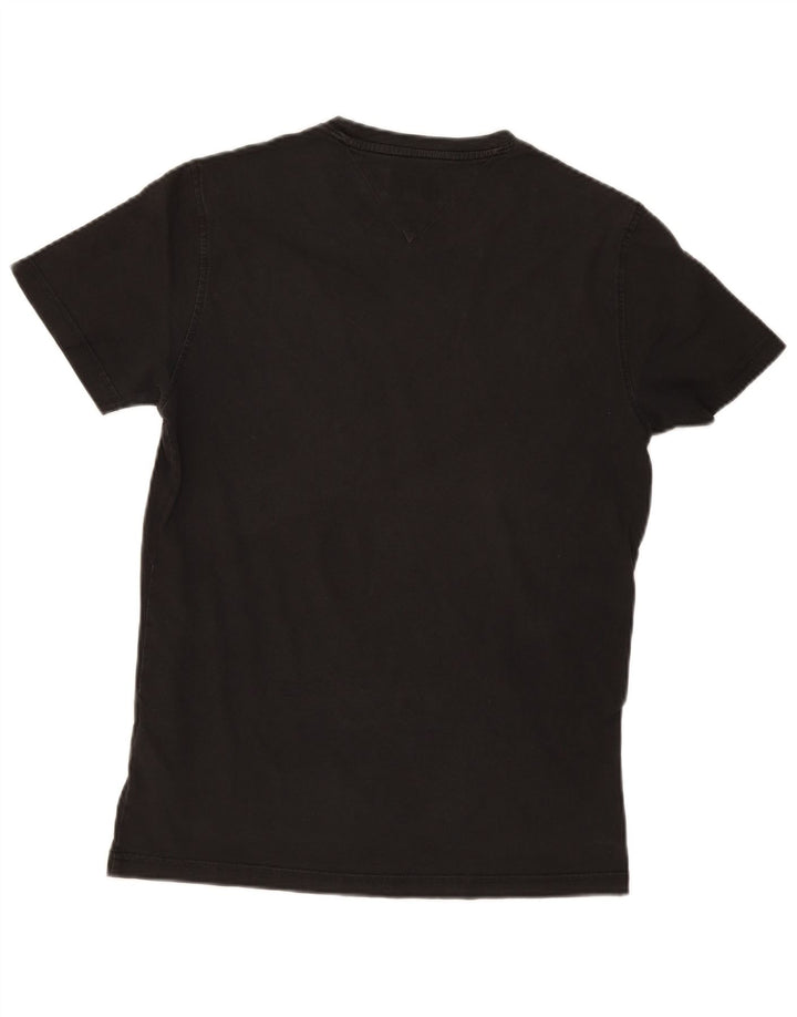 T-shirt męski Tommy Hilfiger Top, średni czarny, bawełniany